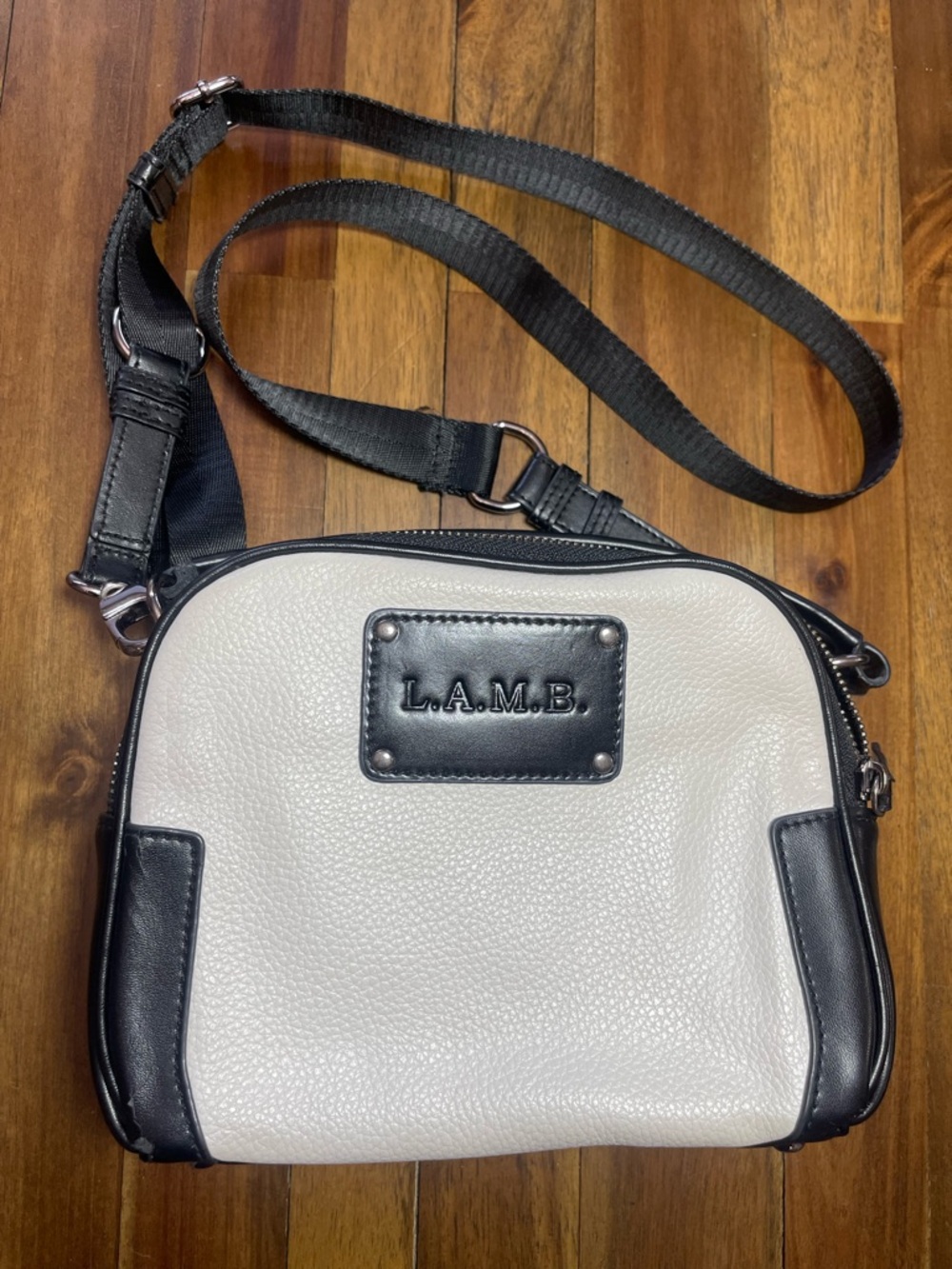 L.A.M.B. Vintage white and black Crossbody